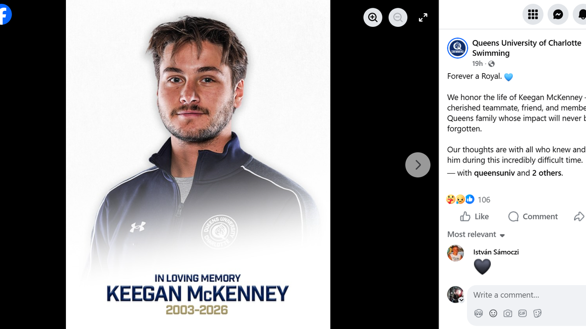 Queens University swimmer killed in weekend car crash that injured two others