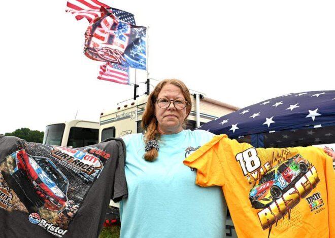 At Charlotte, through smiles and tears, Kyle Busch fans grieve their NASCAR hero