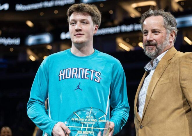 Hornets’ Kon Knueppel adds another honor to NBA hardware collection