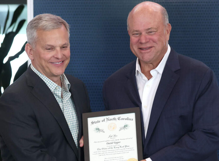 Panthers’ David Tepper, Steve Smith honored by North Carolina Gov. Josh Stein