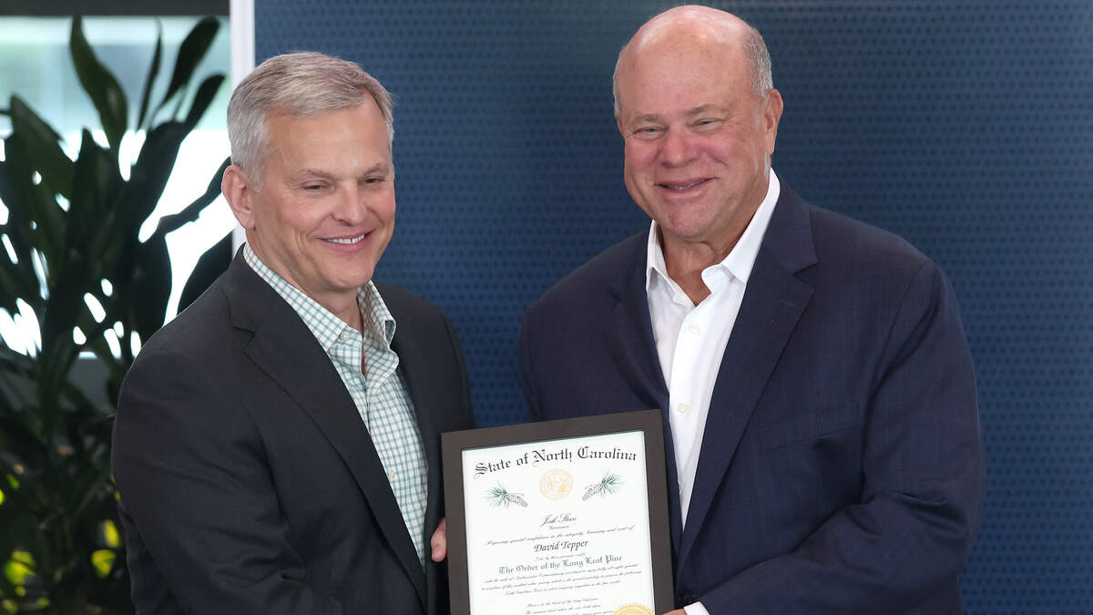 Panthers’ David Tepper, Steve Smith honored by North Carolina Gov. Josh Stein
