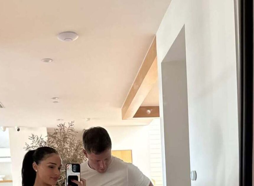 Pregnant Olivia Culpo Bares Baby Bump in Sheer Lace 2-Piece