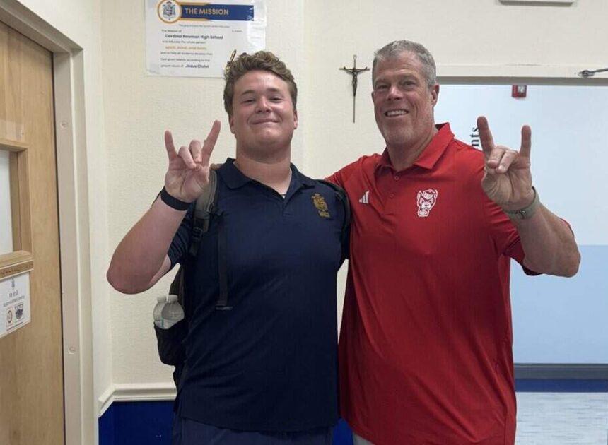 Sought-after OL with a famous dad picks NC State over UNC and Duke. ‘So proud’
