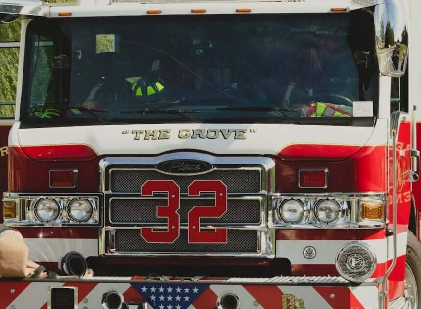 Windshield flies off tumbling fire engine, hits man in his yard, NC officials say