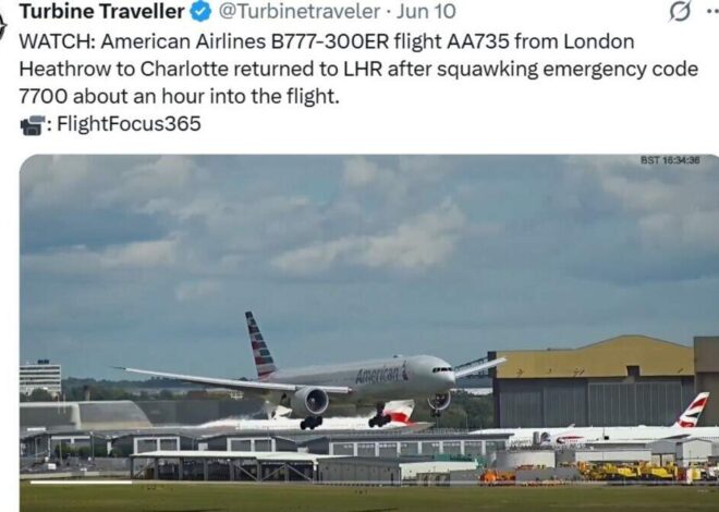 AA pilot declares emergency after lightning strikes London-to-Charlotte flight
