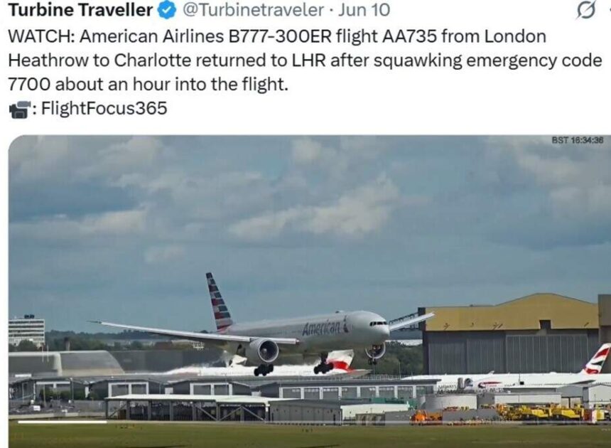 AA pilot declares emergency after lightning strikes London-to-Charlotte flight