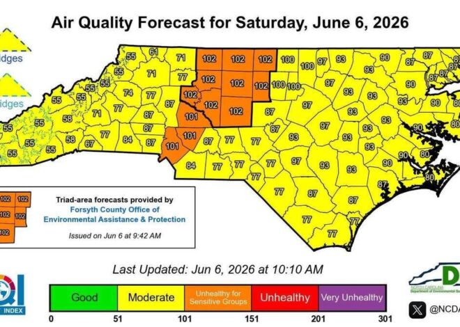 Code Orange air quality alert issued for Mecklenburg, other counties Saturday