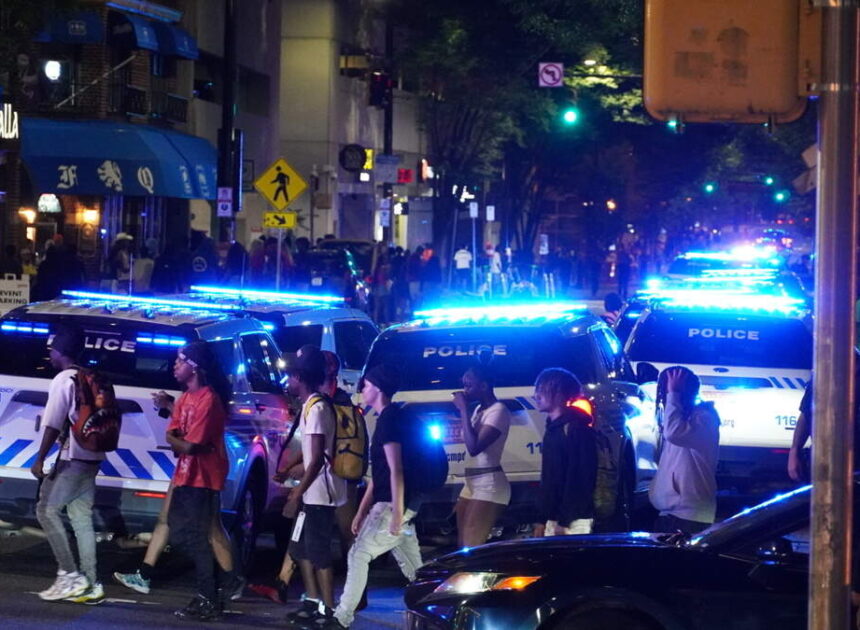 Video: ‘Teen takeover’ crowd met by police in uptown Charlotte Saturday evening