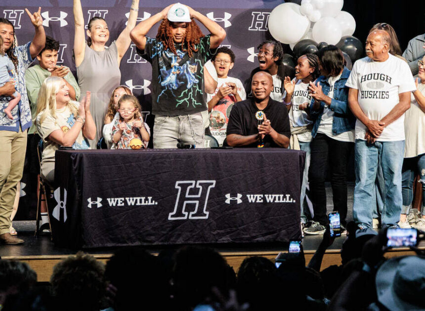 Hough star quarterback Ethan Royal makes college commitment