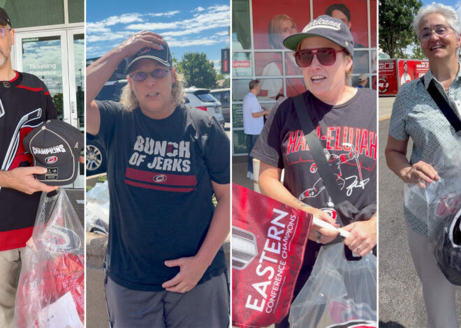 Canes Stanley Cup merch is nearly gone at Lenovo Center, but fans lined up anyway