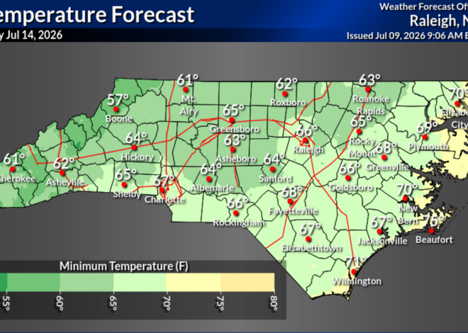 Cold front could drop Charlotte’s temperatures 10 degrees below normal, NWS says