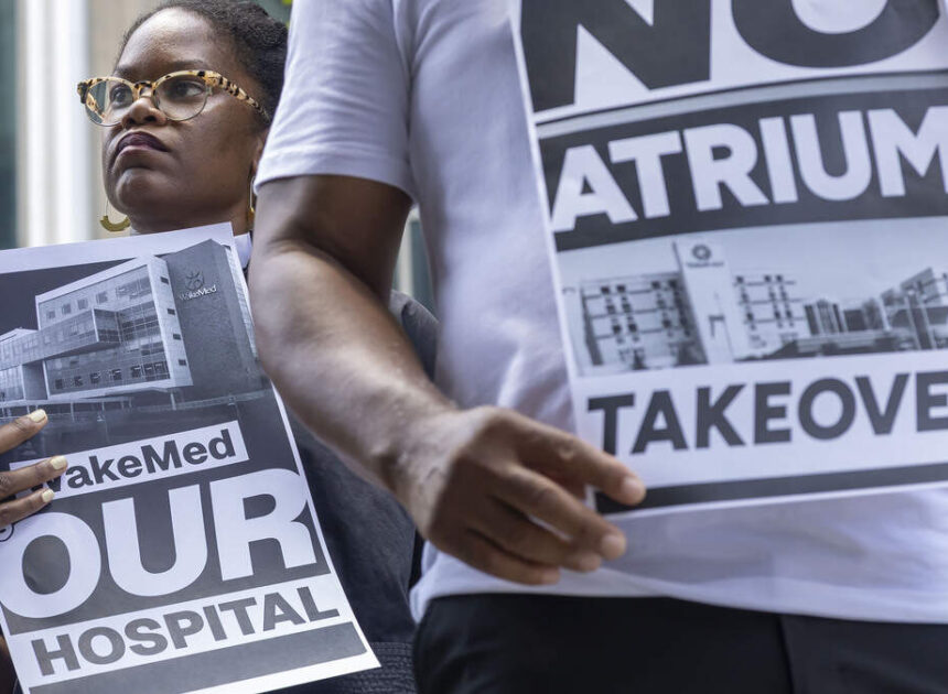 Opponents urge Wake commissioners to block WakeMed merger with Atrium Health