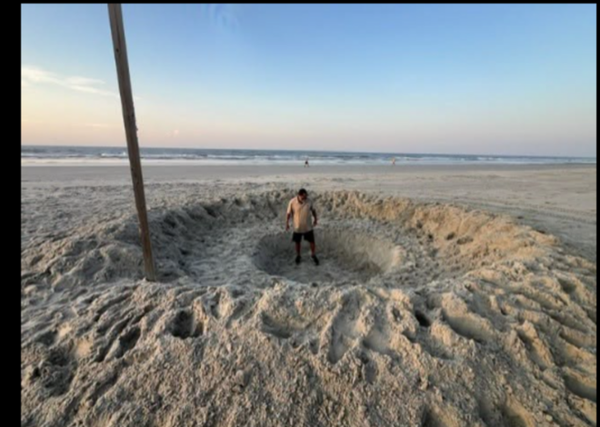 Crater found on NC beach was a dangerous stunt that broke the law, NC police say