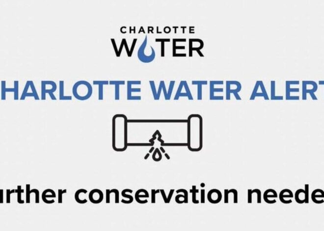 Charlotte Water customers urged to conserve after line break floods a busy road