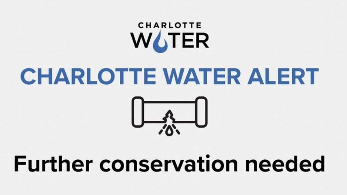 Charlotte Water customers urged to conserve after line break floods a busy road