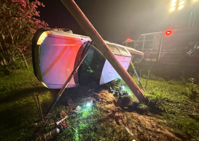Driver ejected during crash found pinned under fallen power pole, NC rescuers say