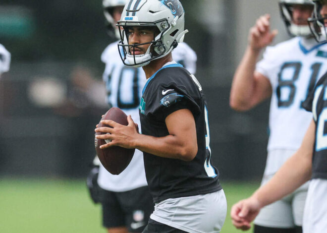 Young, Legette make big plays as offense bounces back in Panthers training camp