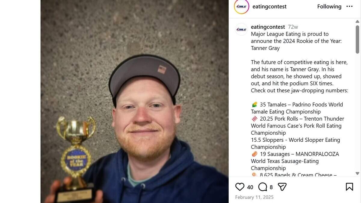 Fort Mill man competes in Nathan’s hot dog eating contest Saturday. How he fared.
