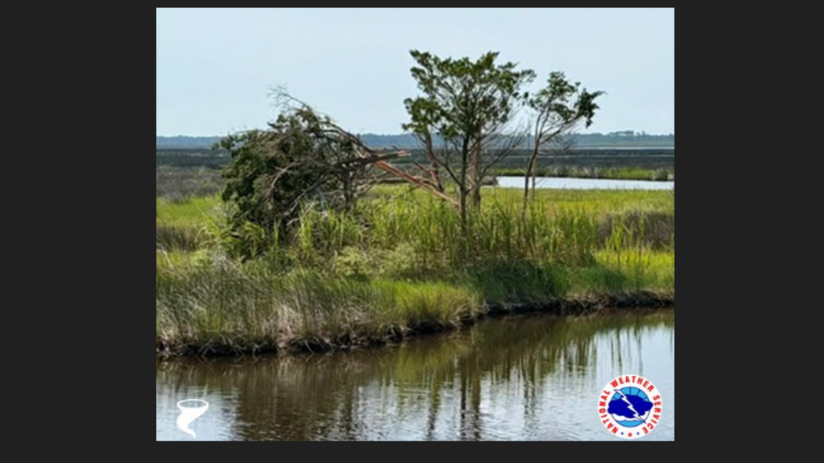 A waterspout came ashore near remote and sparsely populated NC island, NWS says