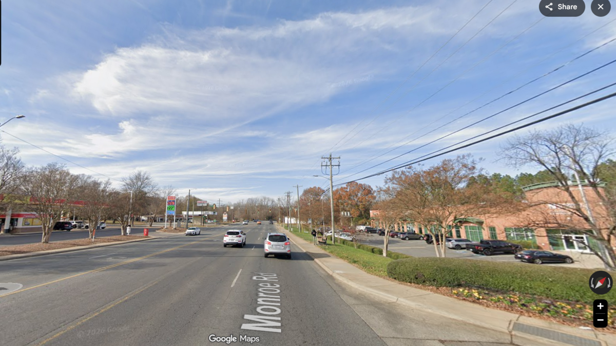 Rush hour killing reported along Monroe Road in southeast Charlotte, CMPD says