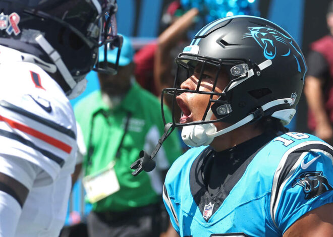 Tetairoa McMillan is Carolina’s No. 1 receiver. Jalen Coker is playing like one