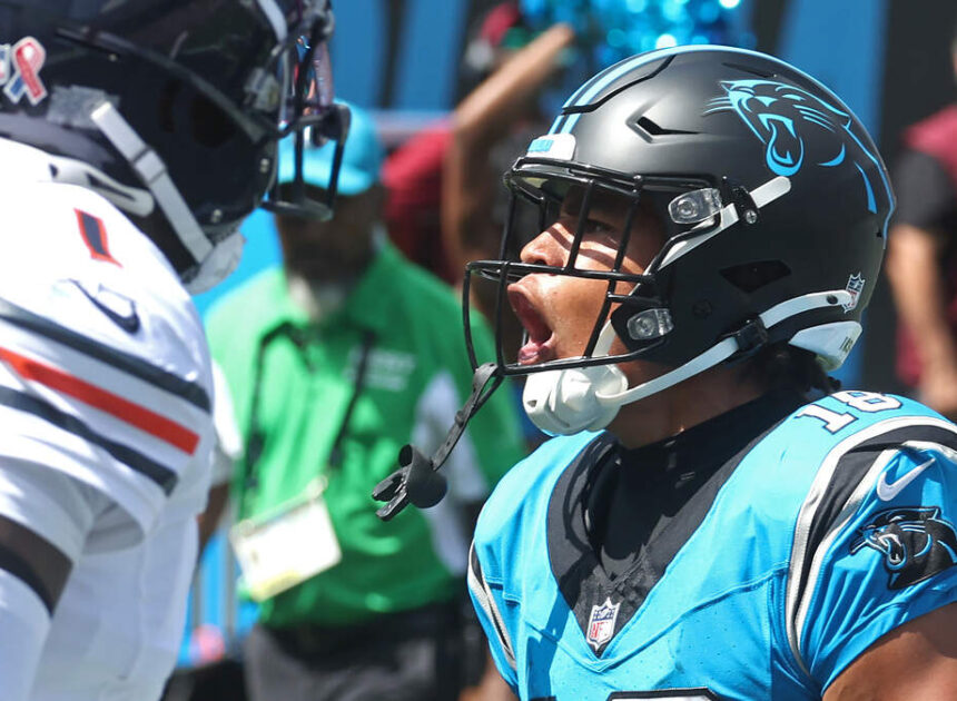 Tetairoa McMillan is Carolina’s No. 1 receiver. Jalen Coker is playing like one