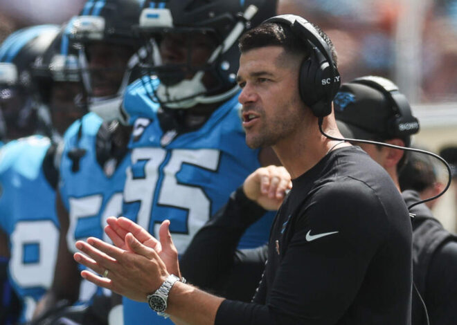 Not ‘a dig at all.’ Carolina Panthers coach on viral exchange with Caleb Williams