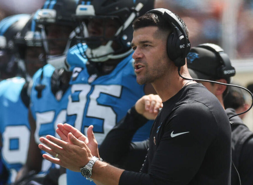 Not ‘a dig at all.’ Carolina Panthers coach on viral exchange with Caleb Williams