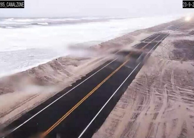 18-foot waves recorded off NC’s Outer Banks as storm floods NC 12, officials say