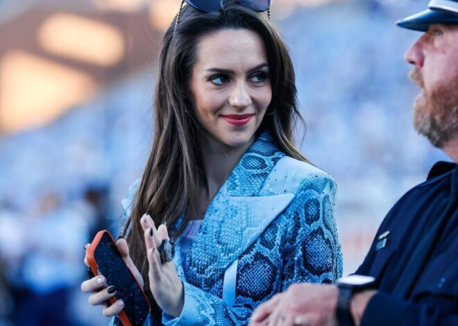 Jordon Hudson Caught Filming Reporter on Sidelines of UNC Game