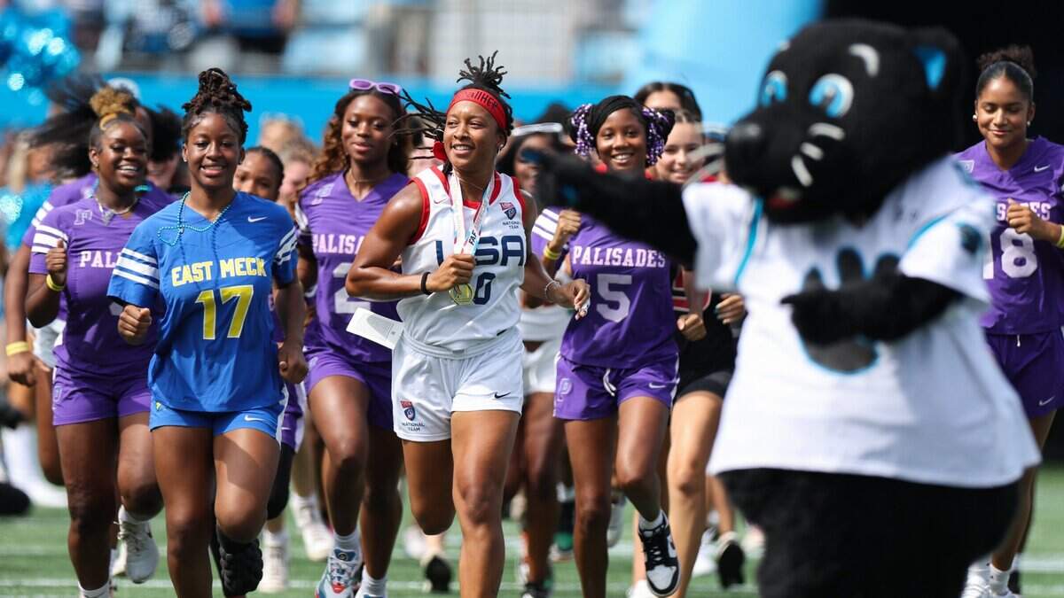Girls flag football kicks off as official sport in North Carolina on Wednesday
