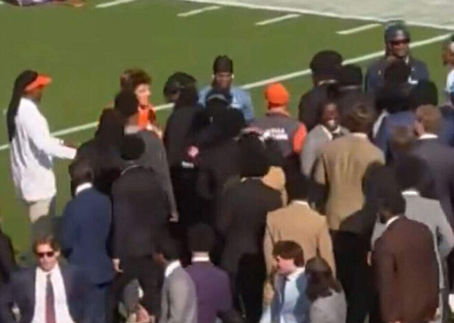 Look: Multiple heated exchanges between Clemson, UNC players in pregame warmups
